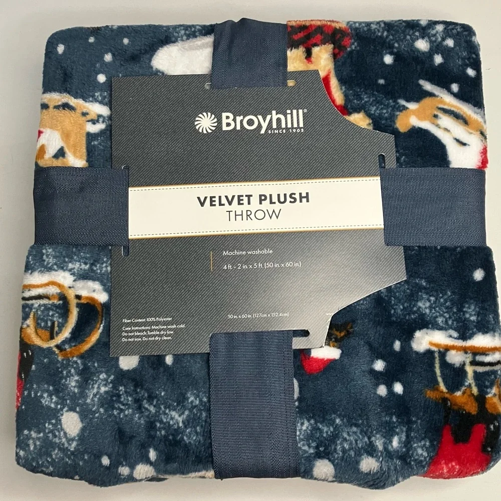 Winter Dog Fleece Blanket